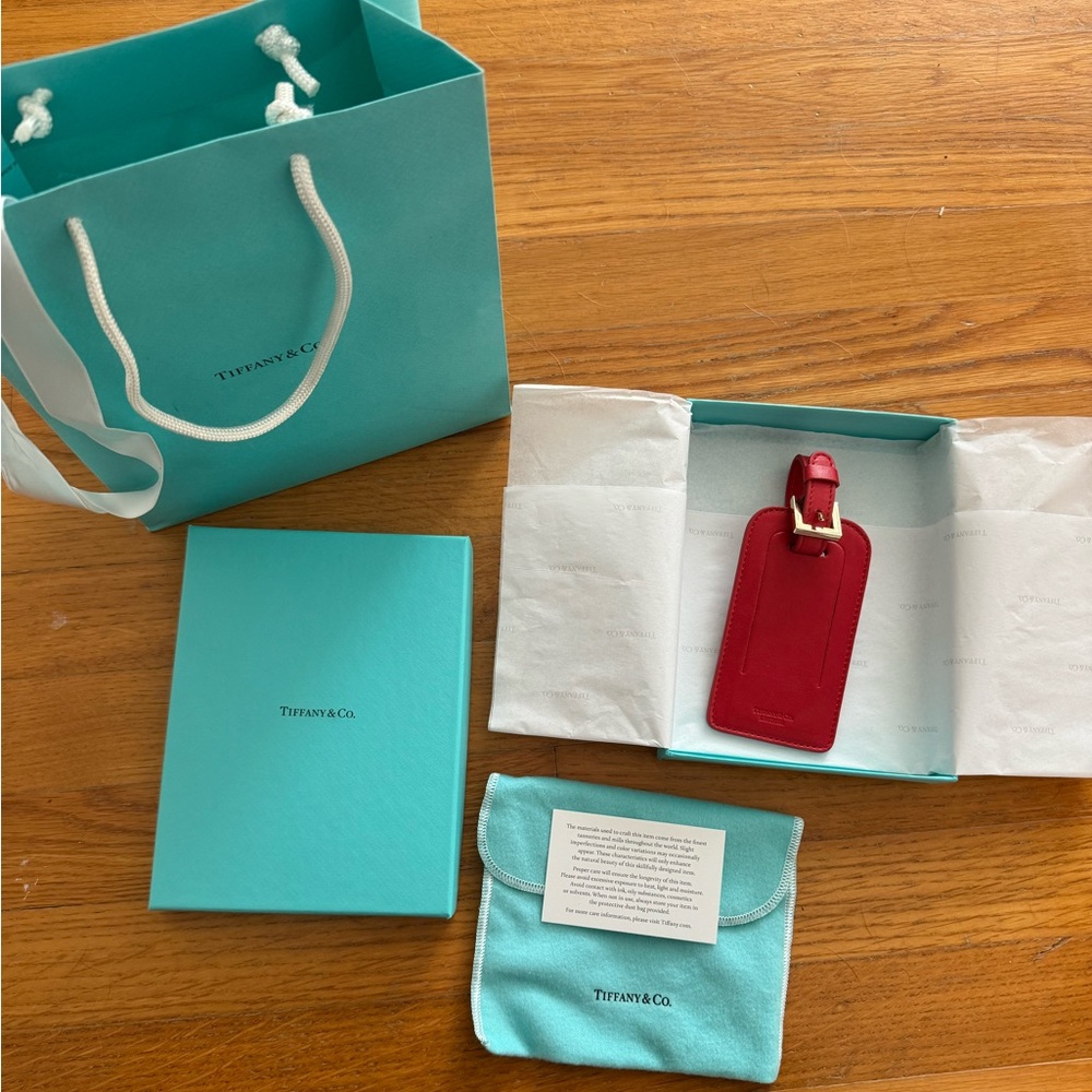 Tiffany & Co. Red Luggage Tag